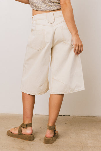 Alden Bermuda Shorts in Cream - FINAL SALE