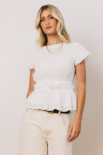 LINED WHITE BLOUSE