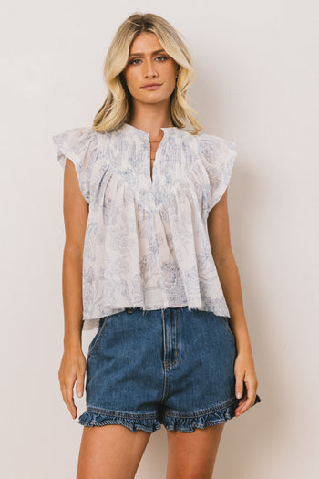 Leia Blouse in Blue - FINAL SALE