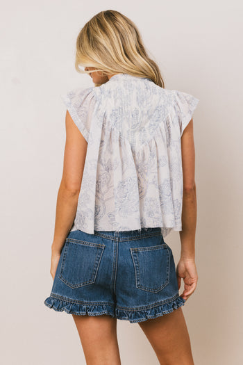 Leia Blouse in Blue - FINAL SALE