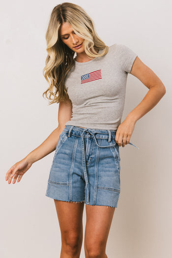 FLAG PATCH WOMENS TOP
