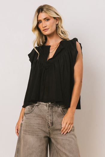 Leia Blouse in Black - FINAL SALE