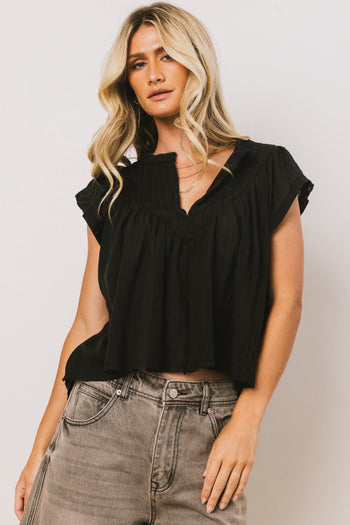 Leia Blouse in Black - FINAL SALE