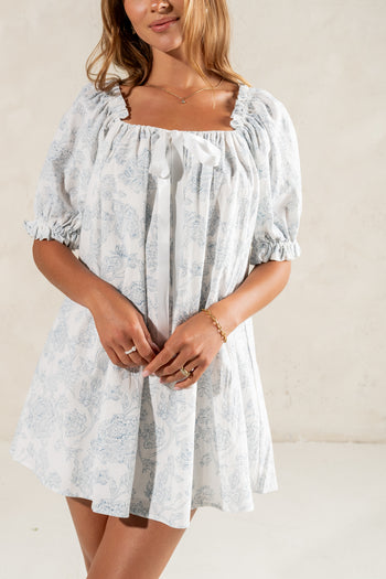 SQUARE NECK MINI DRESS