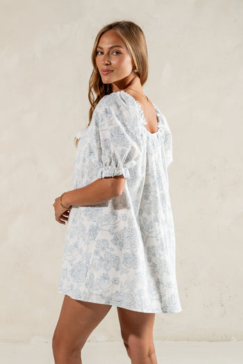 SHORT PUFF SLEEVE DRESS