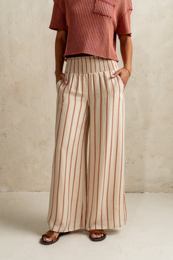 STRIPED FLOWY PANTS