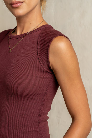 Huxley Tank in Maroon - FINAL SALE