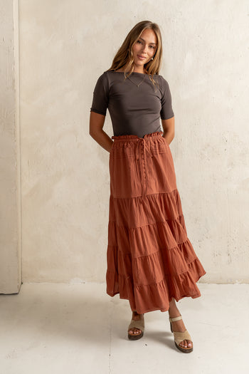 Blair Boat Neck Top in Charcoal - FINAL SALE