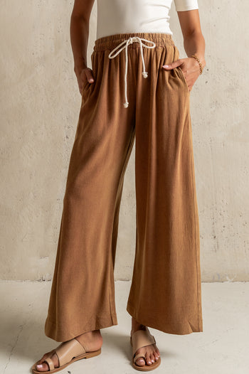 Nico Wide Leg Pants in Rust - FINAL SALE