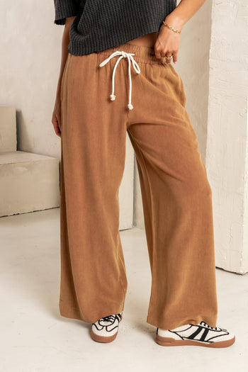 Nico Wide Leg Pants in Rust - FINAL SALE