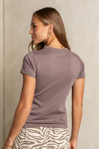 Mckenna T-Shirt in Plum - FINAL SALE