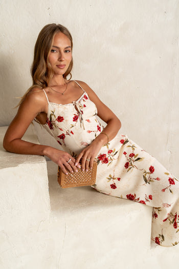 SPAGHETTI STRAP MIDI DRESS