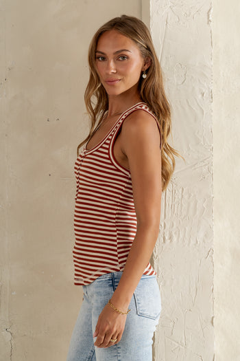 STRIPED TANK WOMENS TOP