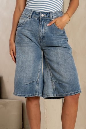 Alden Bermuda Shorts in Medium Wash - FINAL SALE