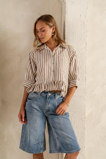 Alden Bermuda Shorts in Medium Wash - FINAL SALE