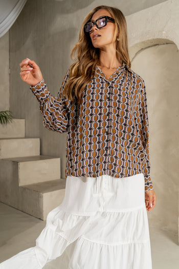 Zoie Abstract Blouse - FINAL SALE