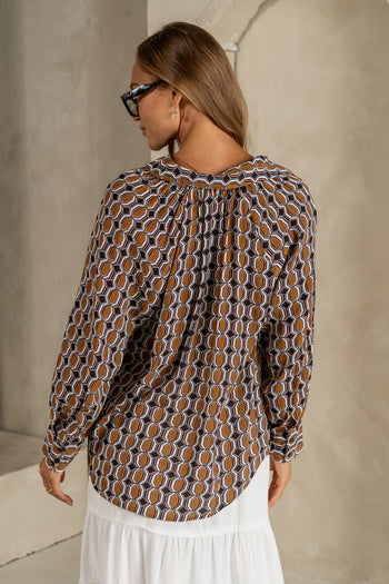 Zoie Abstract Blouse - FINAL SALE