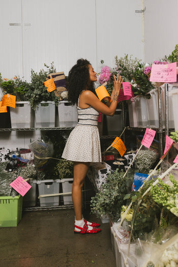 smocked floral mini romper 