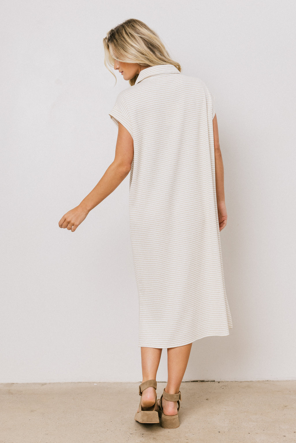 Elisa Striped Maxi Dress in Tan - FINAL SALE