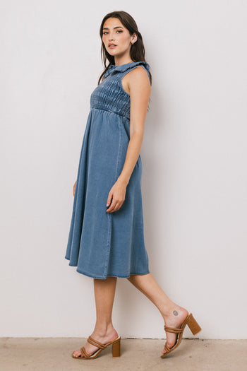 MIDI LENGTH DENIM DRESS