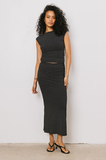 polka dotted top with matching skirt 