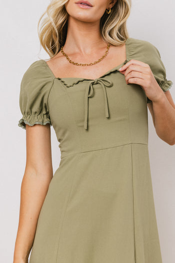 SAGE GREEN MIDI DRESS