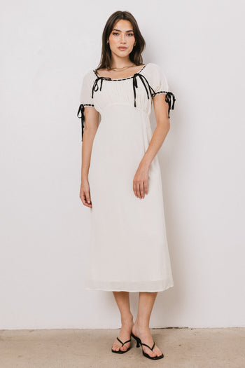 WHITE MIDI DRESS