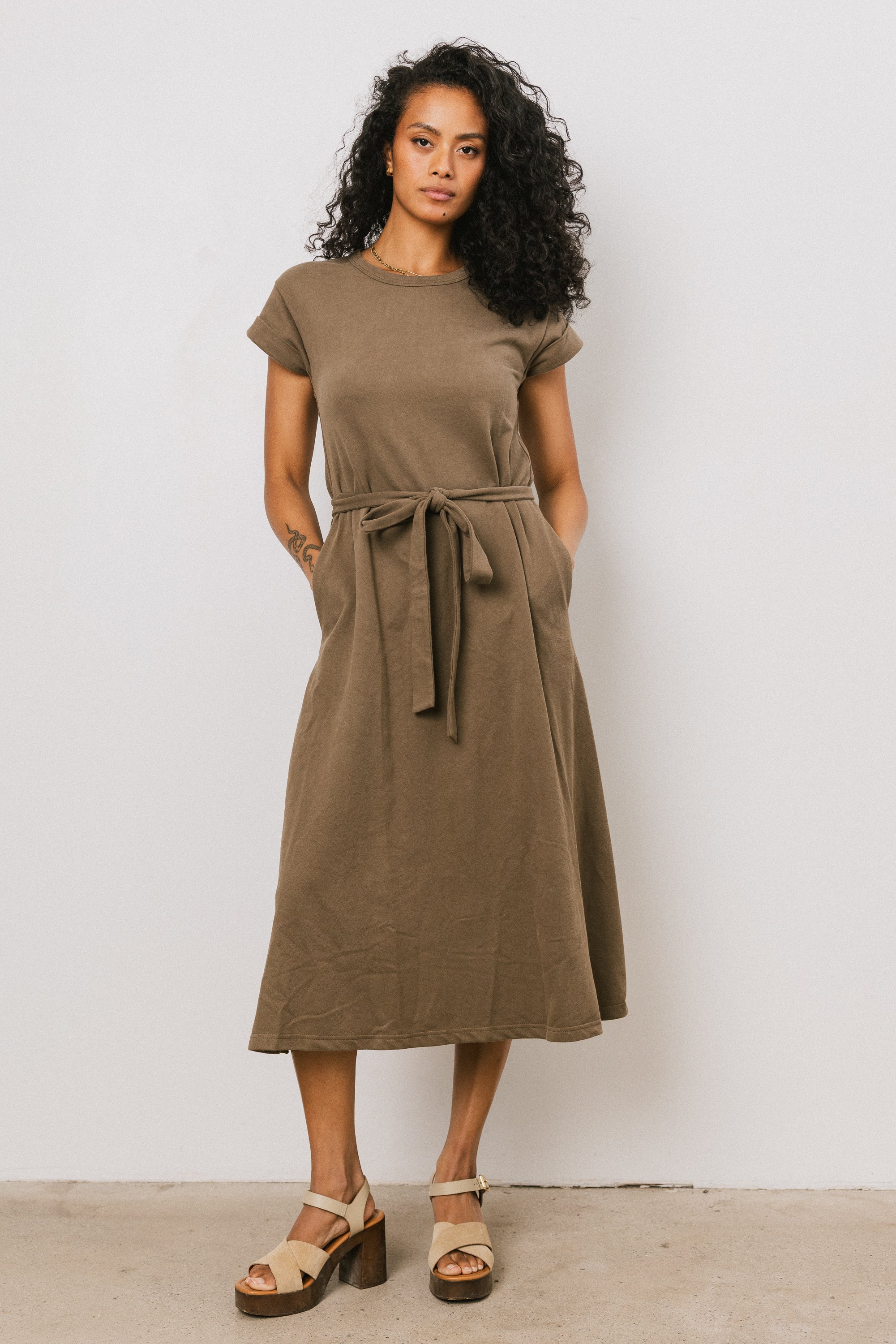 chinese dress ladies Stella Draped Slinky Maxi Dress / Ombre Vintage Olive | Meshki