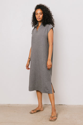 Striped Maxi Dress in Grey