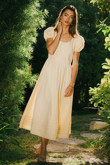 baby yellow midi dress 