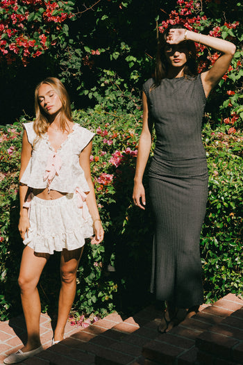 Regina Floral Mini Skirt in Blush - FINAL SALE