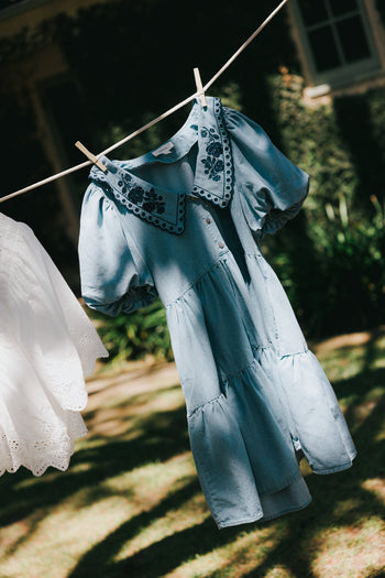 River Embroidered Mini Dress - FINAL SALE