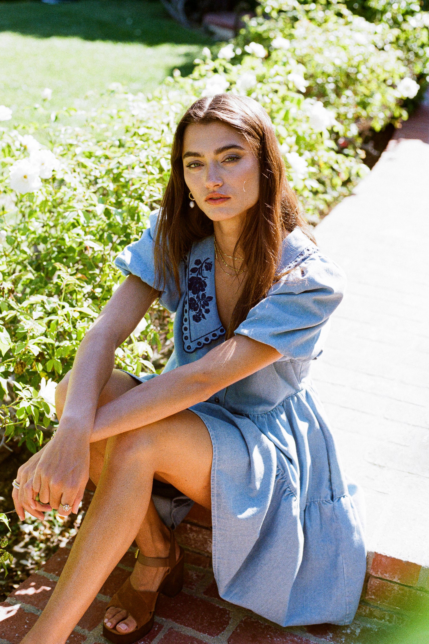 Embroidered Mini Dresses