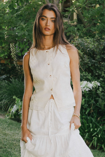 Embroidered Button Up