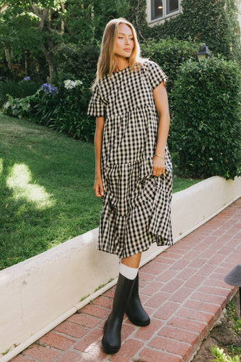 BLACK AND WHITE GINGHAM  PRINT