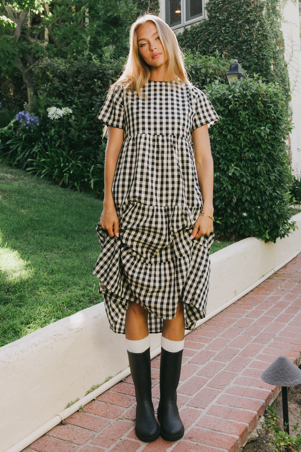 Keyla Plaid Midi Dress - FINAL SALE Keyla Plaid Midi Dress - FINAL SALE
