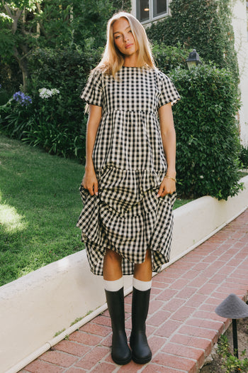 GINGHAM MAXI DRESS