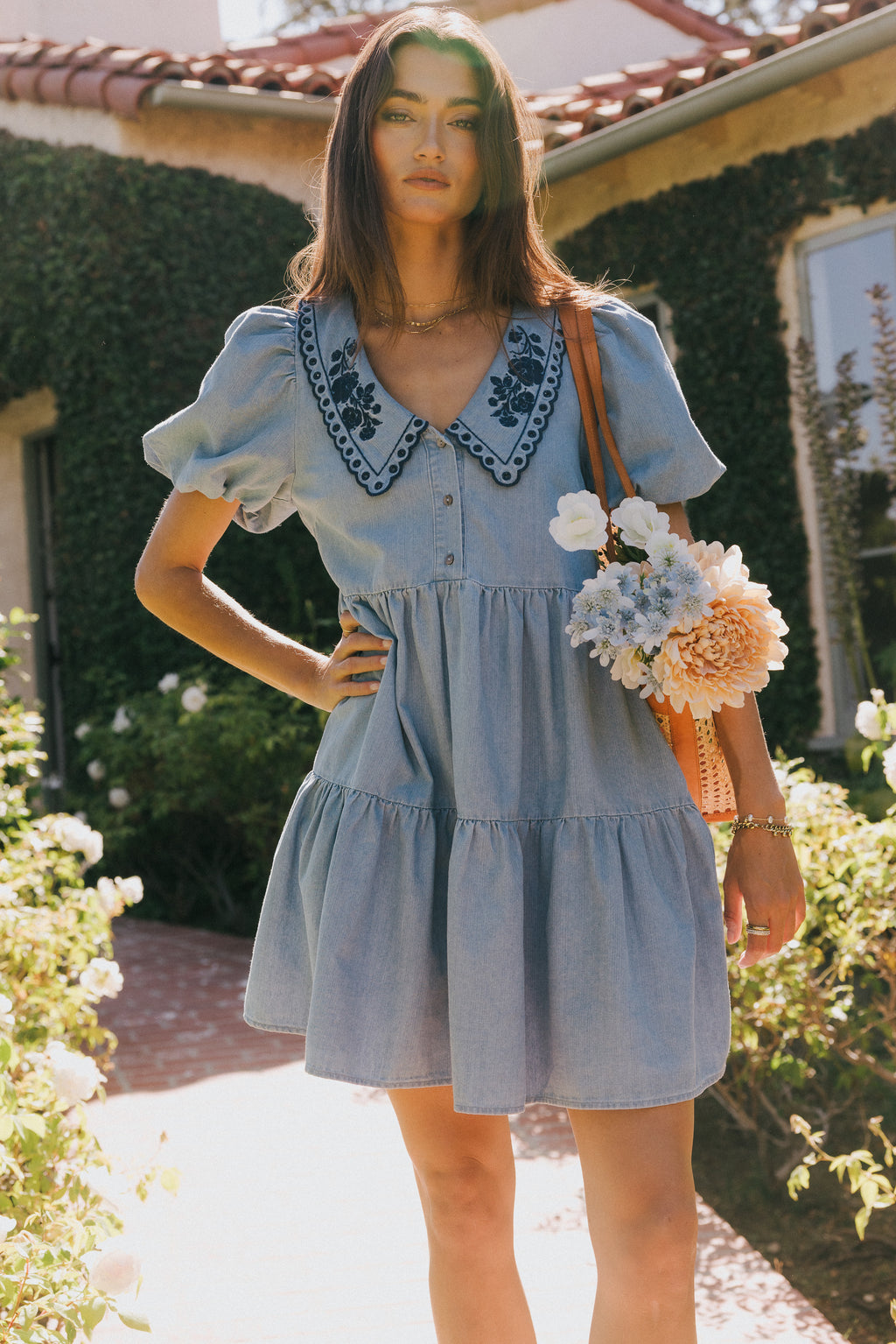River Embroidered Mini Dress - FINAL SALE River Embroidered Mini Dress - FINAL SALE