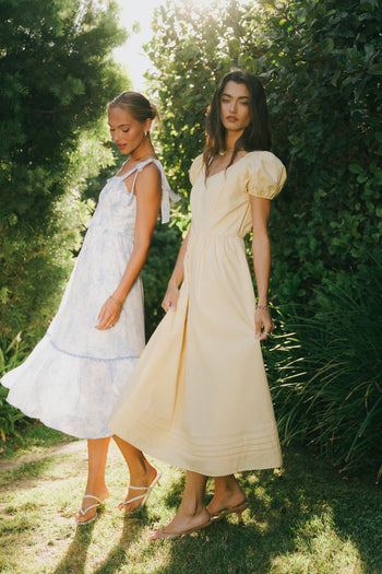 puffed sleeve midi dress 