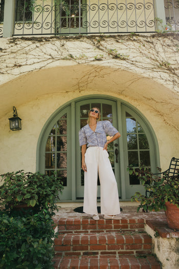 FLOWY OFF WHITE LINEN PANTS