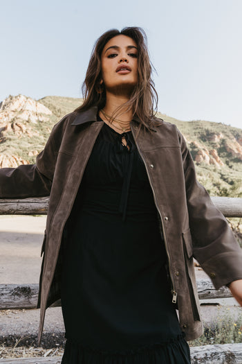 black Sheer Midi Dress