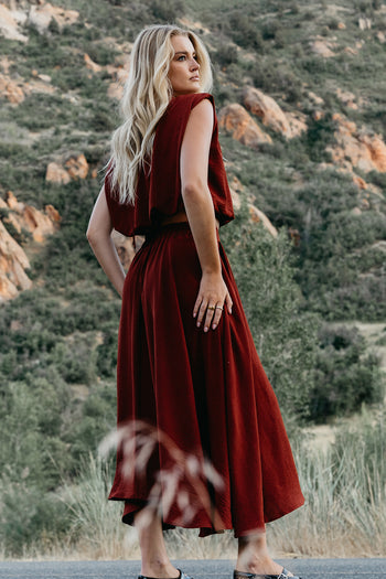 maxi skirt with matching top 