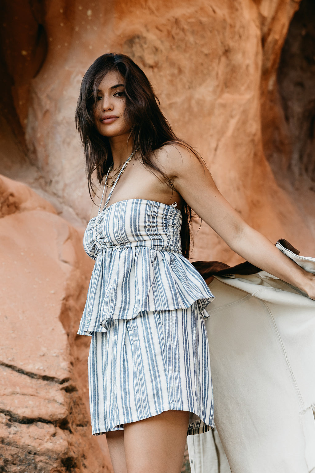 Nylah Striped Halter Top - FINAL SALE