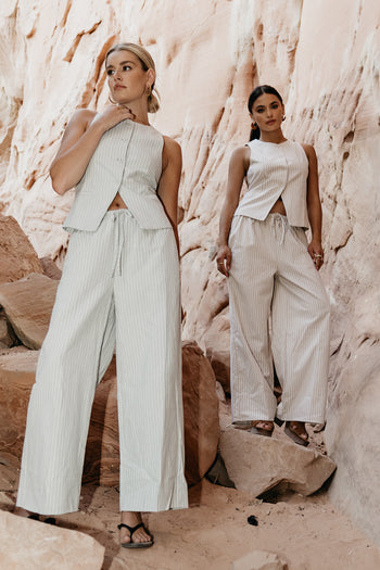 Rosa Wide Leg Pants in Green