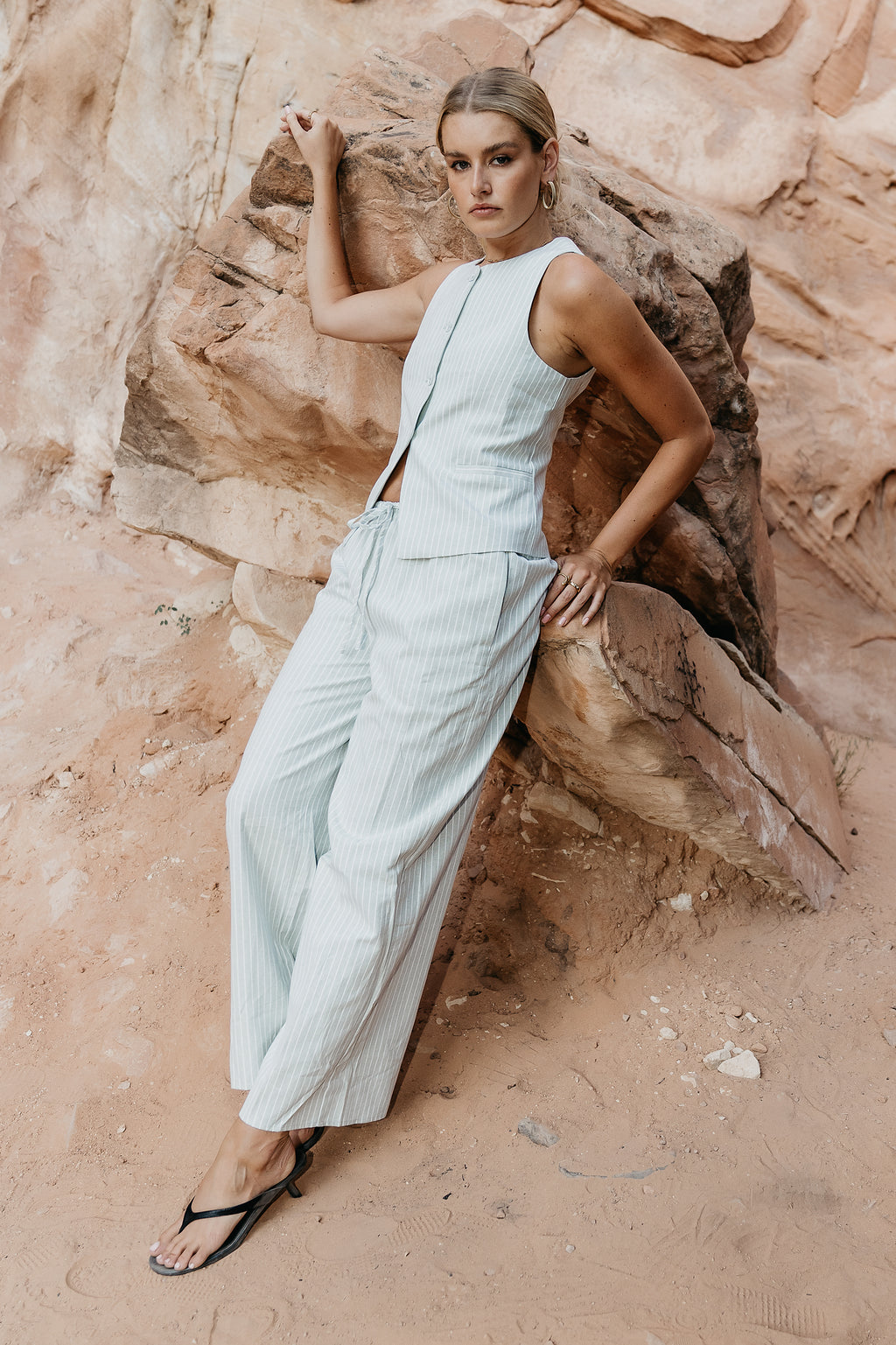 Rosa Wide Leg Pants in Green