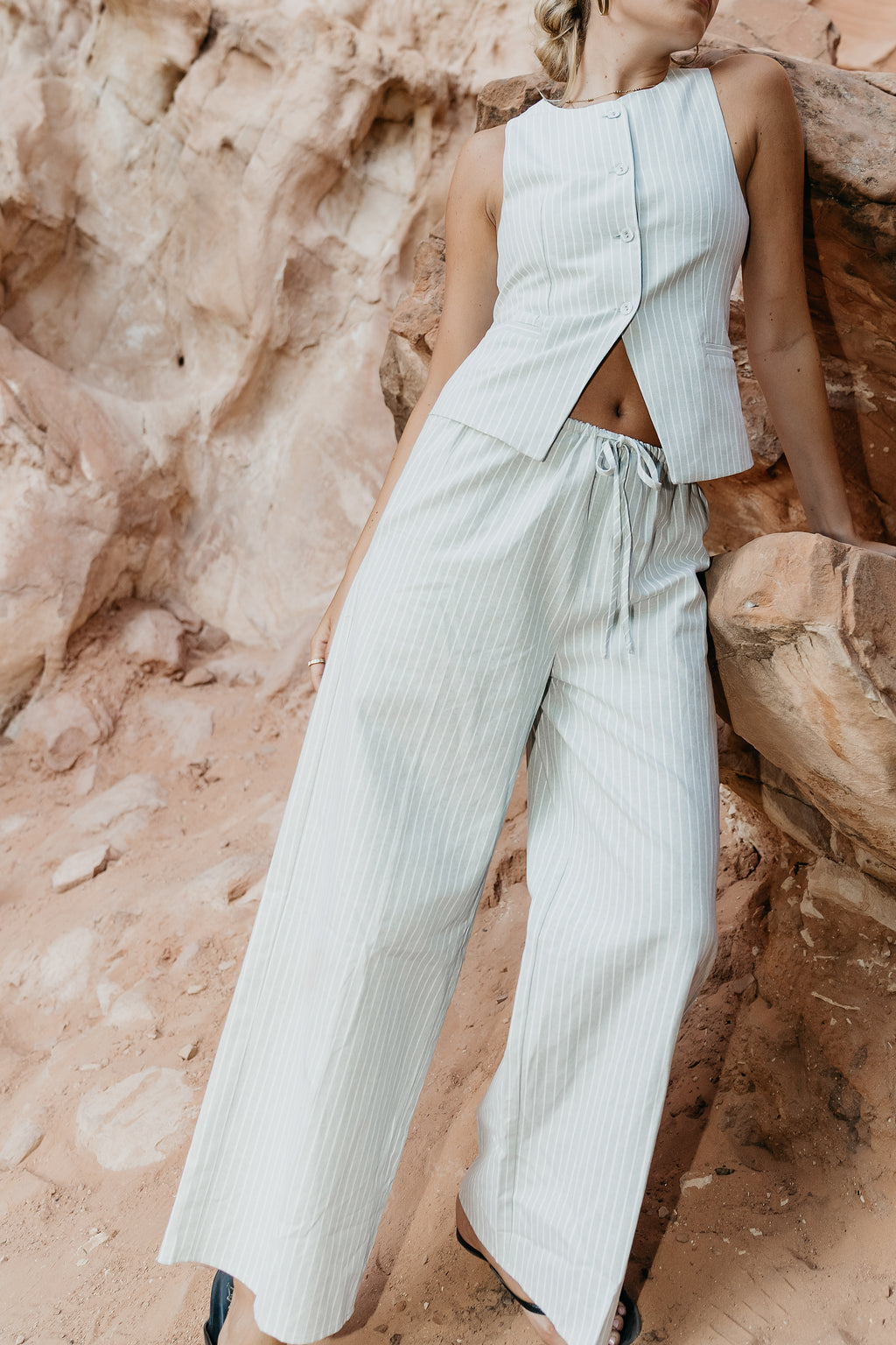 Rosa Wide Leg Pants in Green