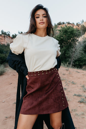 Studded Mini Skirt