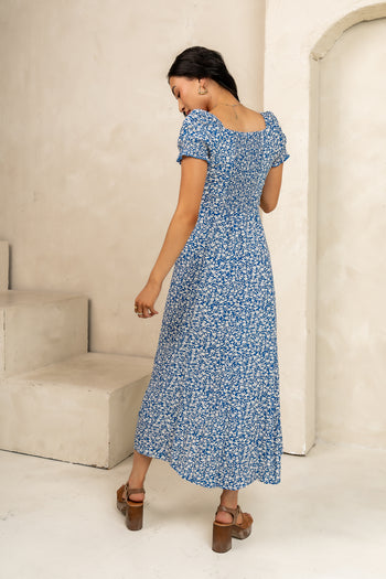 cuffed sleeved maxi drress