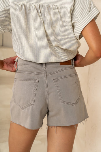 back pockets on denim shorts 