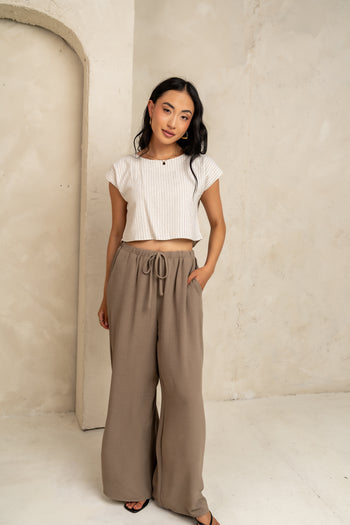 short sleeve striped blouse